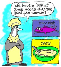 good foods: oats, fish