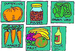 good foods: veg, fruit
