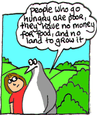 poor people have no land or money